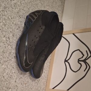 Nike Boy's Black Athletic Shoes with Blue Trim